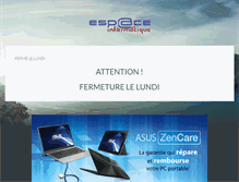 Tablet Screenshot of espaceinformatique.fr